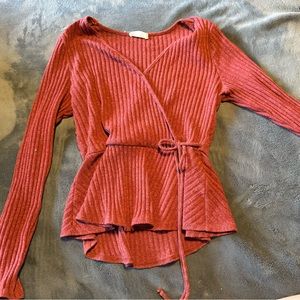 Sienna sky sweater orange red color